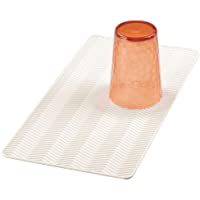 mDesign Protector de fregadero pequeño – Alfombrilla antideslizante de silicona para secar los platos – Escurreplatos…